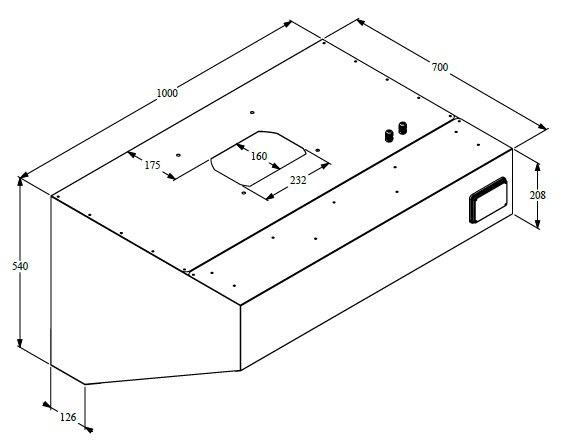 700 WALL-MOUNTED HOOD COMPLETE 1000