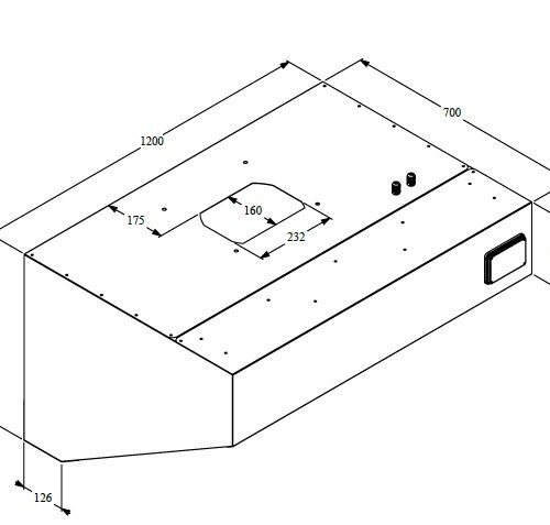 700 WALL-MOUNTED HOOD COMPLETE 1200