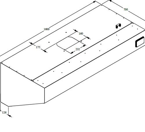 700 WALL-MOUNTED HOOD COMPLETE 1600