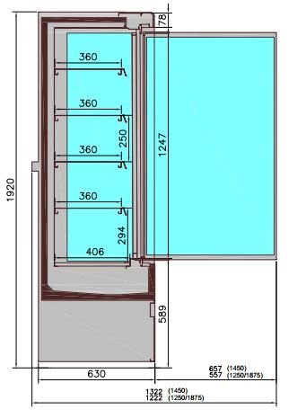 WALL MOUNTED UNIT JAMIE 2 DOORS 1.5