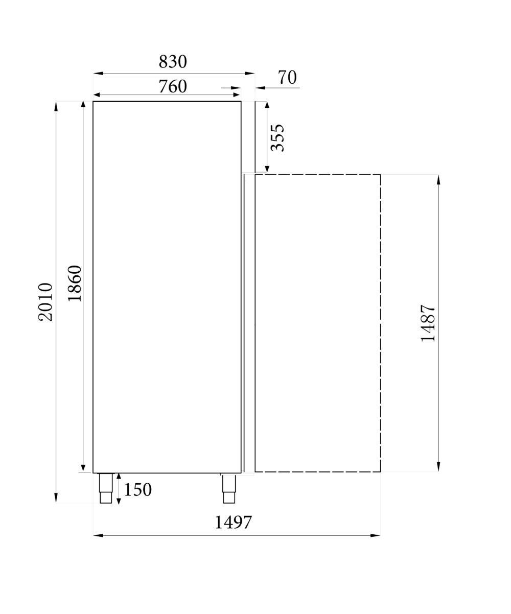 REFRIGERATOR SS 2 DOORS