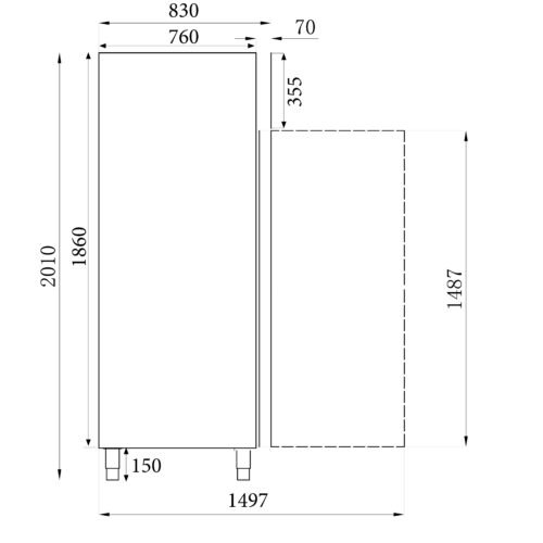 REFRIGERATOR SS 2 DOORS