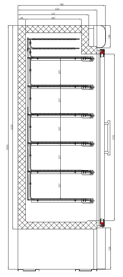 FREEZER 1 GLASS DOOR