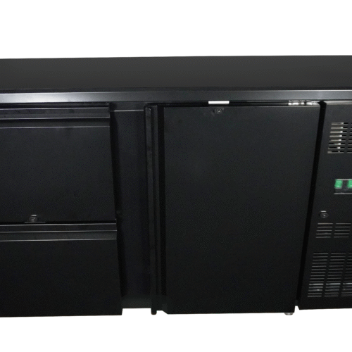 BARCOOLER BLACK 1 DOOR AND 2 DRAWERS