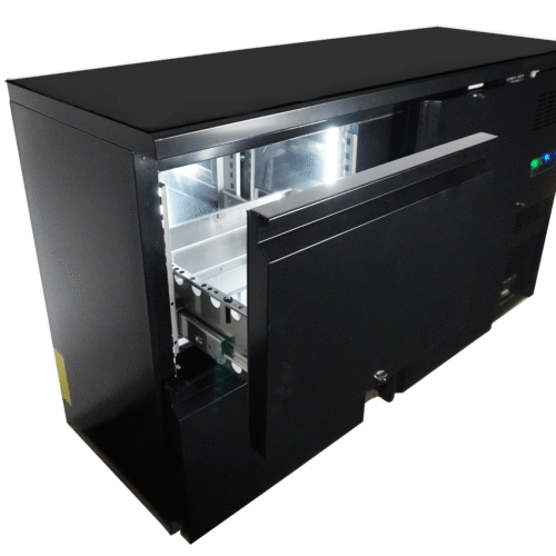 BARCOOLER BLACK 1 DOOR AND 2 DRAWERS