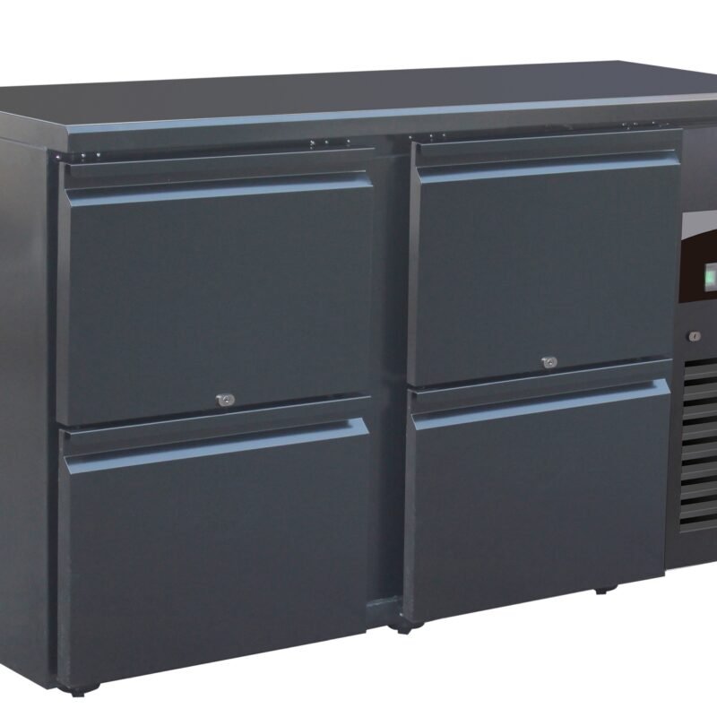 BARCOOLER BLACK 4 DRAWERS