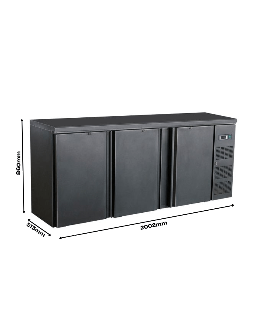BARCOOLER BLACK 3 DOORS