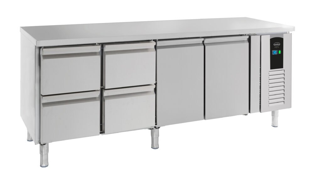 700 REFRIGERATED COUNTER 2 DOORS AND 4 DRAWERS ENERGY LINE