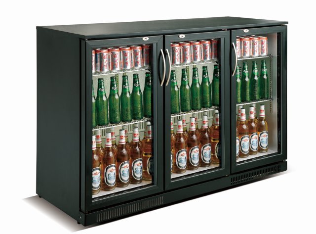 BACKBAR COOLER BLACK 3 DOORS