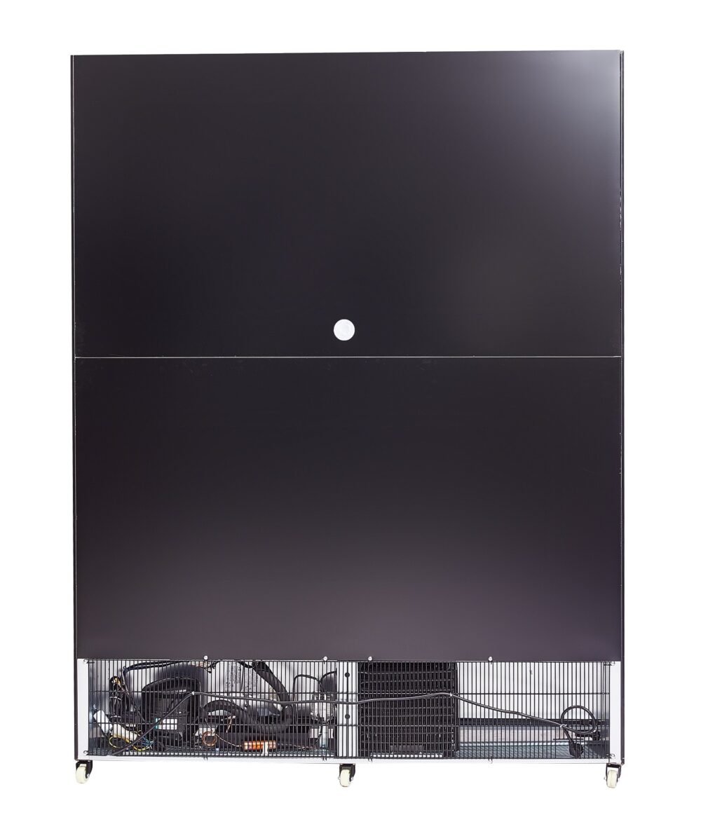 REFRIGERATOR 3 GLASS DOORS BLACK NAP-1200  *TRANSPORT ON REQUEST*
