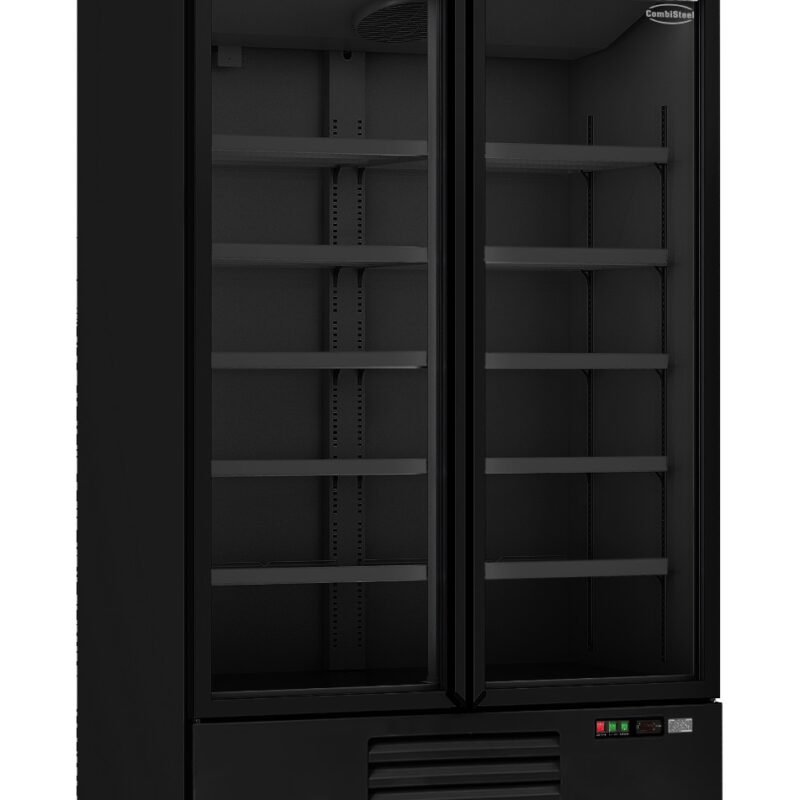 REFRIGERATOR 2 GLASS DOORS BLACK JDE-1000R BL