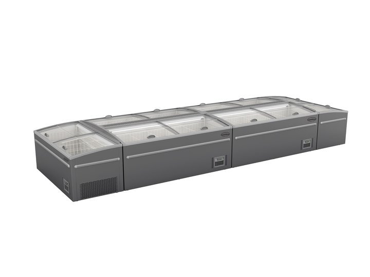 SUPERMARKET CHEST FREEZER GREY 2500 AUTOMATIC DEFROST *TRANSPORT ON REQUEST*