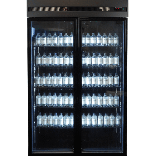 REFRIGERATOR 2 GLASS DOORS BLACK IRM-770 BL