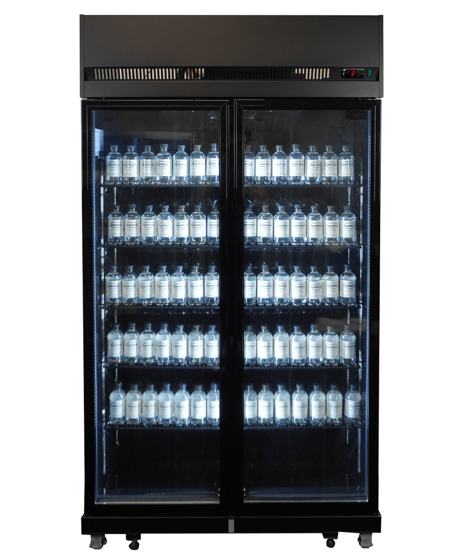 REFRIGERATOR 2 GLASS DOORS BLACK IRM-770 BL