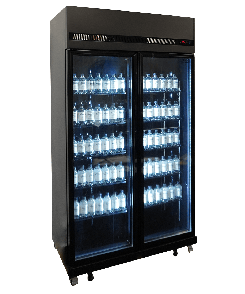 REFRIGERATOR 2 GLASS DOORS BLACK IRM-770 BL