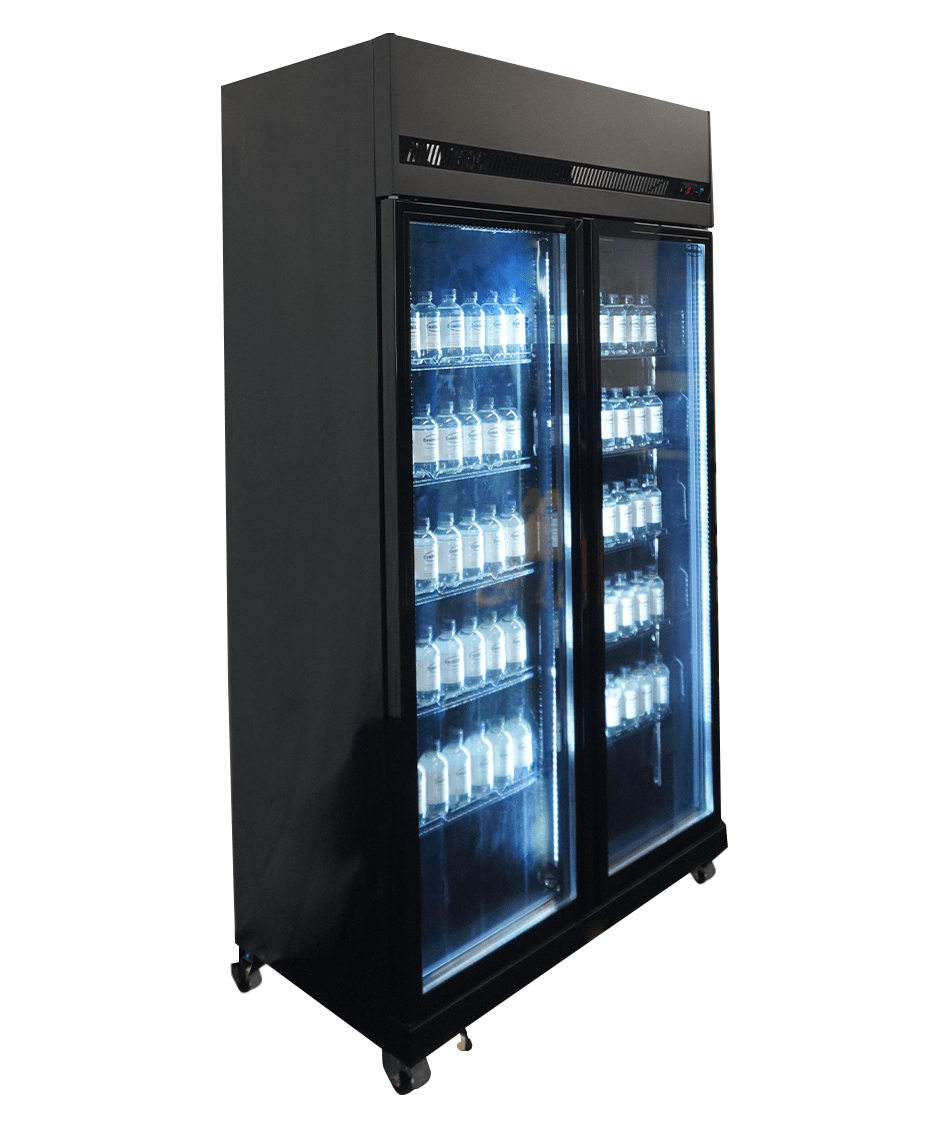 REFRIGERATOR 2 GLASS DOORS BLACK IRM-770 BL