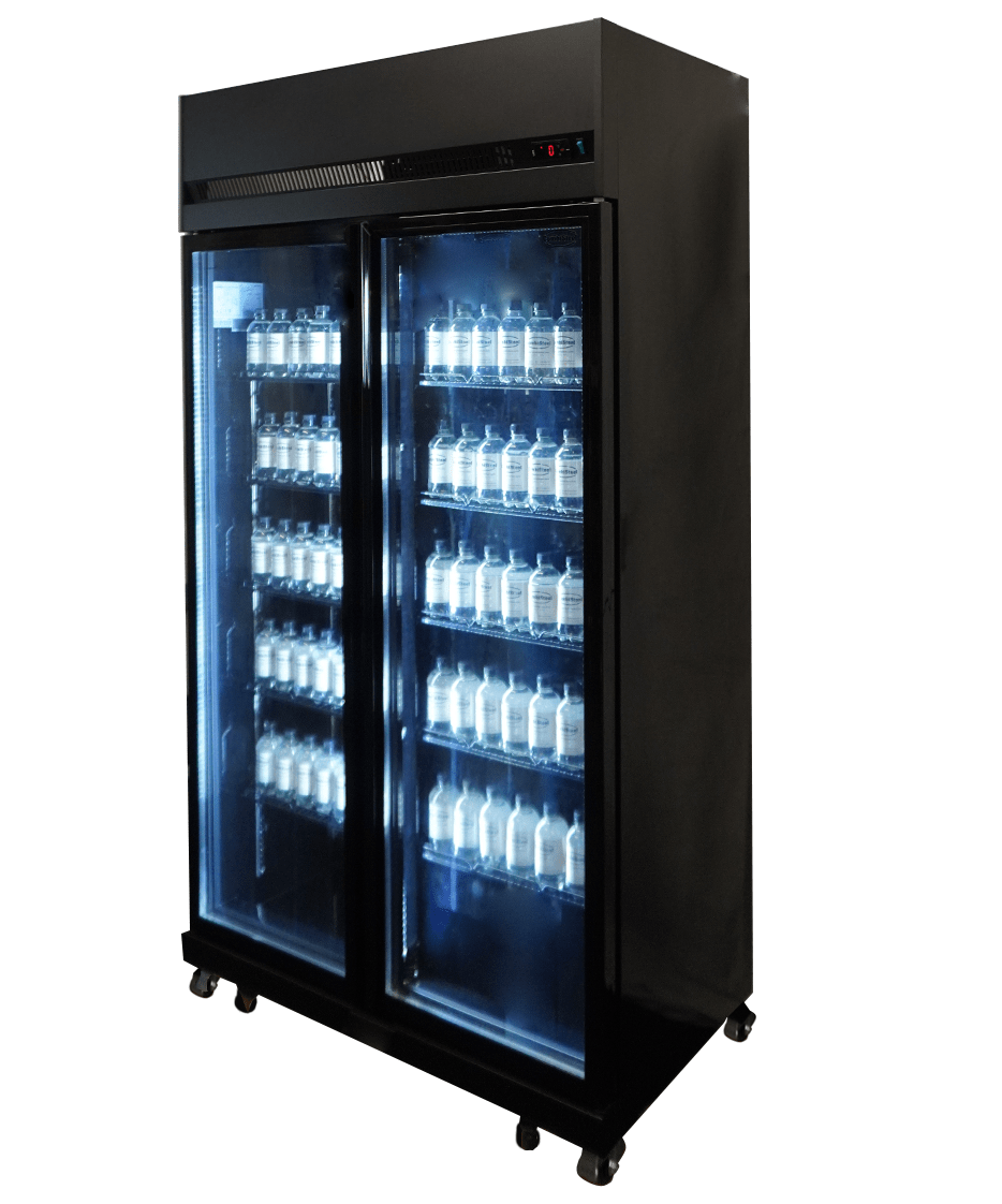 REFRIGERATOR 2 GLASS DOORS BLACK IRM-770 BL