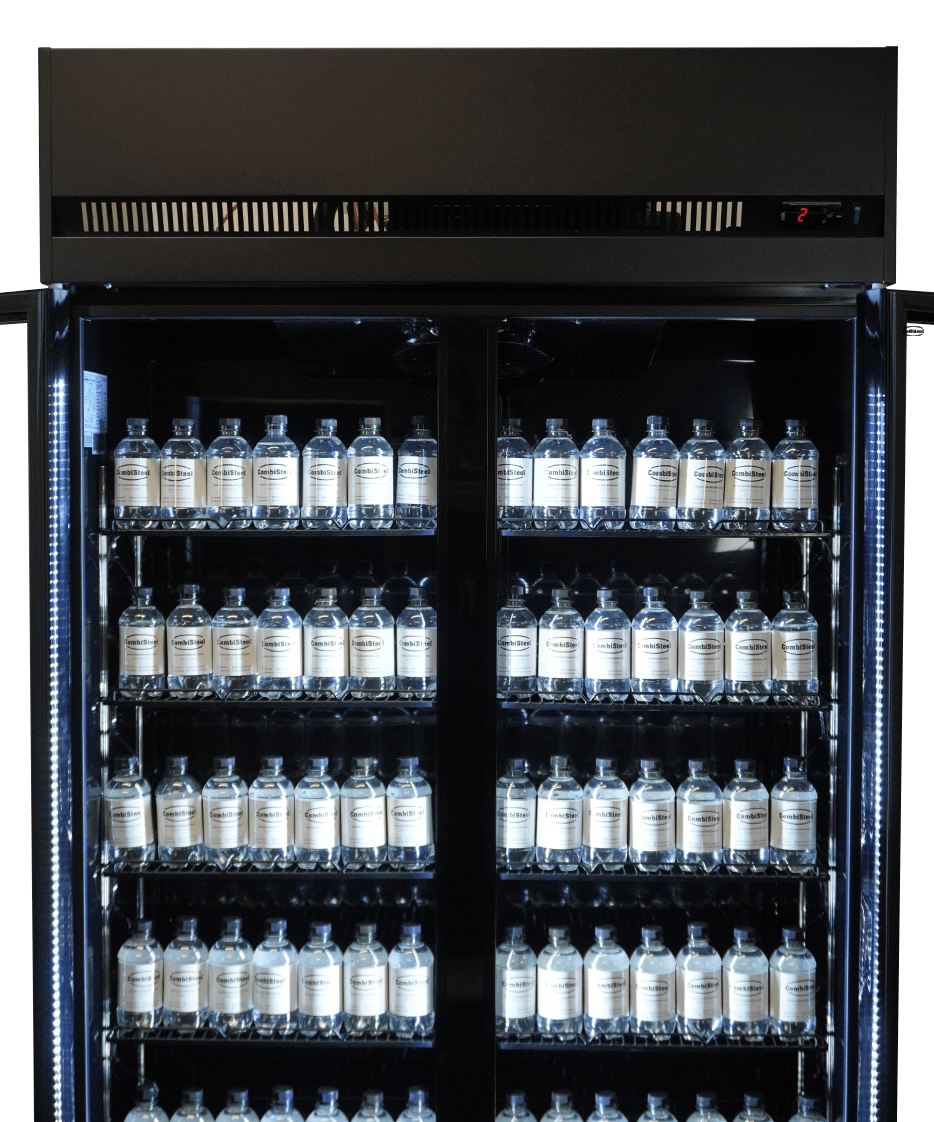 REFRIGERATOR 2 GLASS DOORS BLACK IRM-770 BL