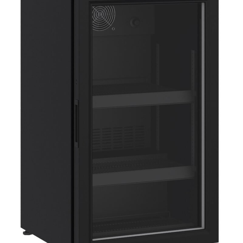 COUNTER TOP GLASS DOOR REFRIGERATOR 136L BLACK