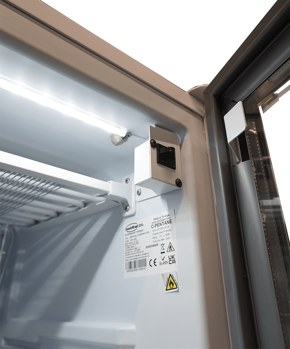 FREEZER 1 GLASS DOOR 382L