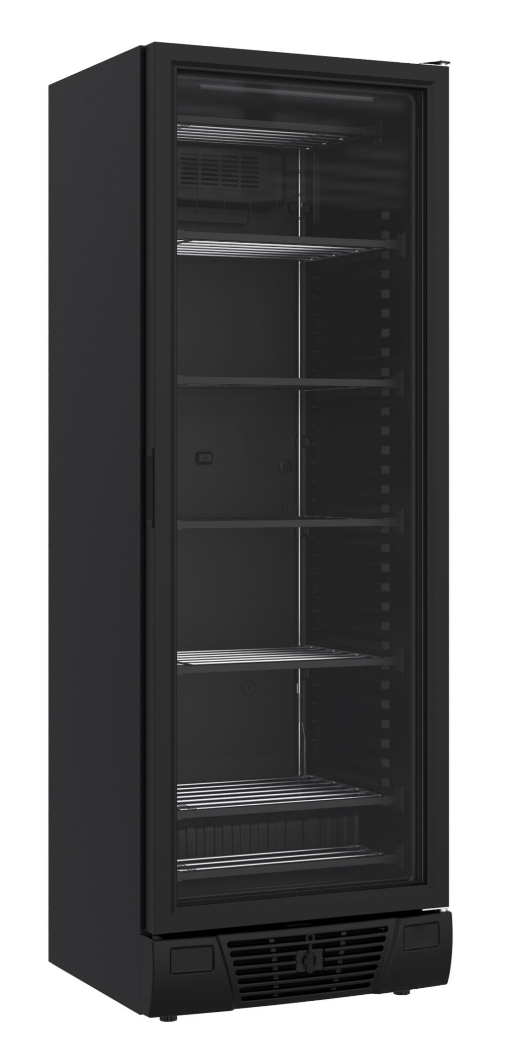 FREEZER 1 GLASS DOOR BLACK 382L