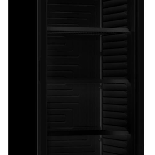REFRIGERATOR 1 GLASS DOOR 382L BLACK WITHOUT LIGHT BOX