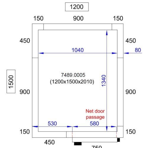 COLD AND FREEZER ROOM 1200X1500X2010