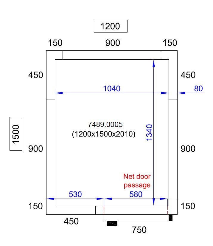 COLD AND FREEZER ROOM 1200X1500X2010