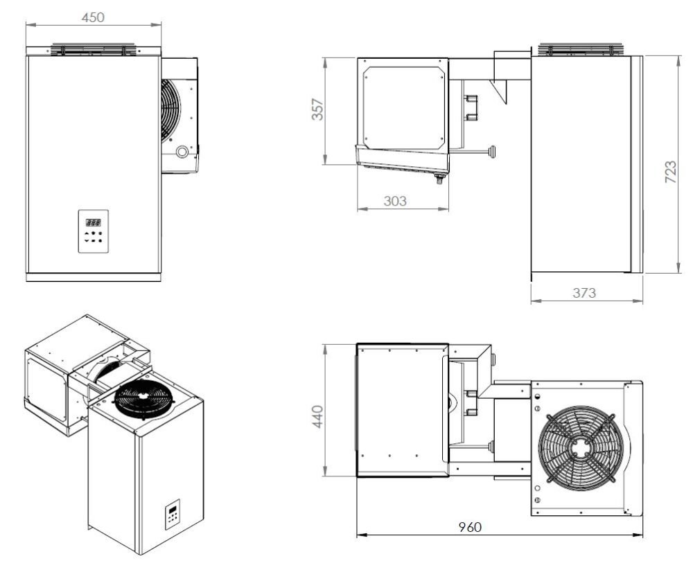 POSITIVE WALL-MOUNTED STRADDLE-TYPE UNIT 6,6-9 M3