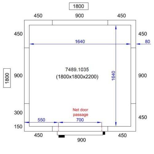 COLD AND FREEZER ROOM 1800X1800X2200