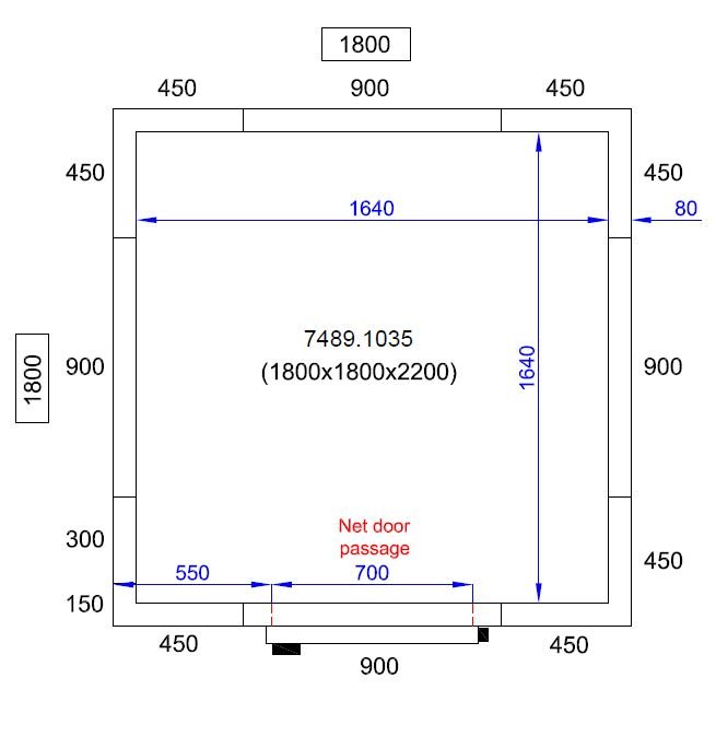 COLD AND FREEZER ROOM 1800X1800X2200