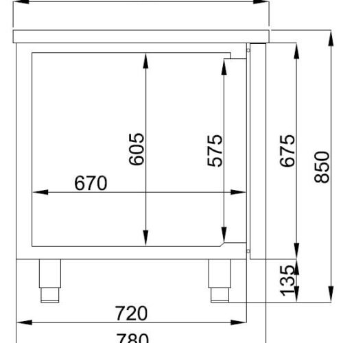 REFRIGERATED BAKERY COUNTER 3 DOORS