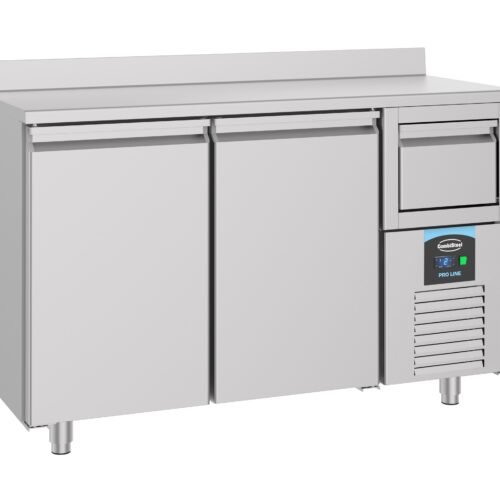 600 REFRIGERATED COUNTER 2 DOORS  WITH DISPOSAL DRAWER FOR COFFEE