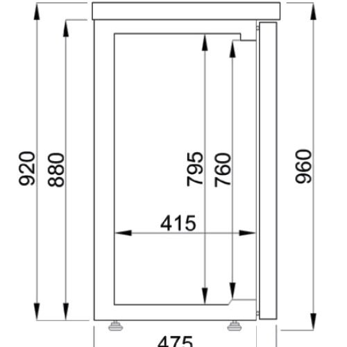 BARCOOLER BLACK 2 DOORS