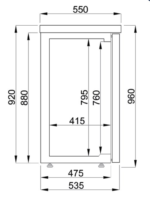 BARCOOLER BLACK 2 DOORS