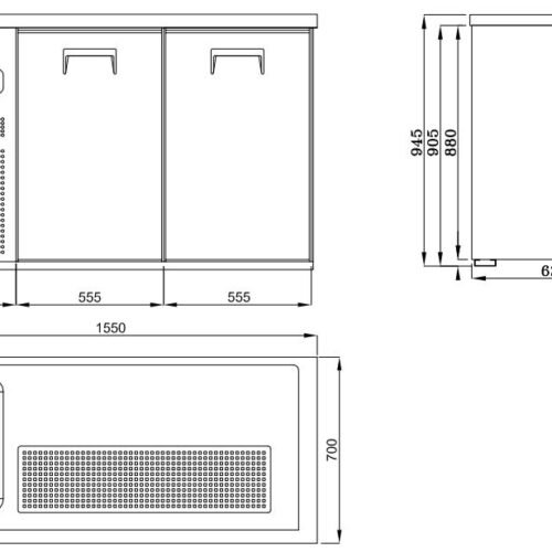 BEER COUNTER 2 DOORS 1L