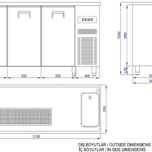 BEER COUNTER 3 DOORS 1R