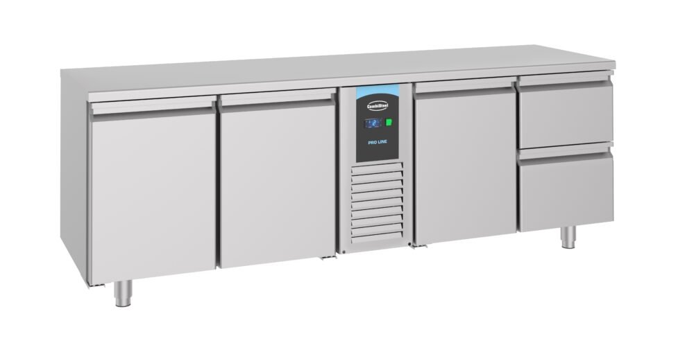 700 REFRIGERATED COUNTER 3 DOORS AND 2 DRAWERS MONOBLOCK ENERGY LINE