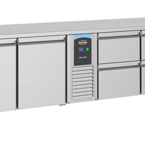 700 REFRIGERATED COUNTER 2 DOORS AND 4 DRAWERS MONOBLOCK ENERGY LINE