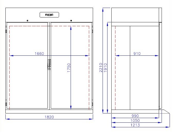 ROLL-IN REFRIGERATOR SS MONO BLOCK 1400 LTR