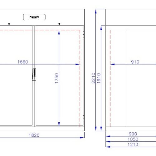 ROLL-IN FREEZER SS MONO BLOCK 1400 LTR