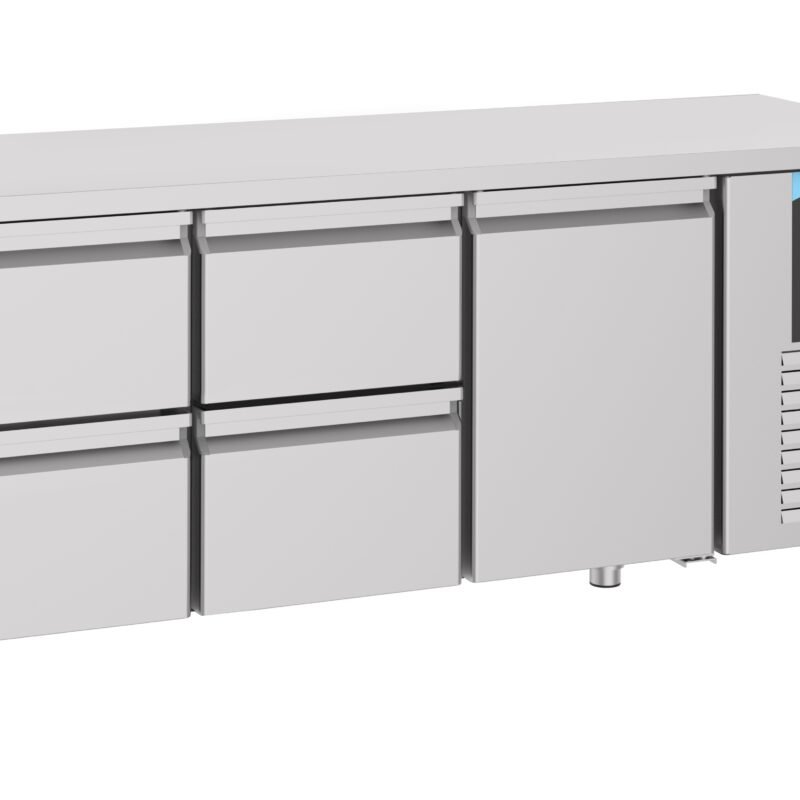 700 REFRIGERATED COUNTER 1 DOOR 4 DRAWERS ENERGY LINE