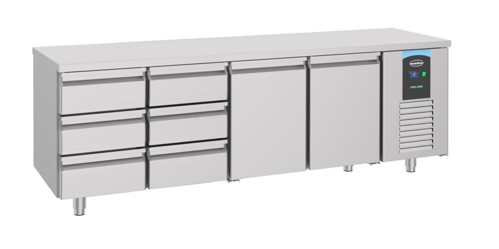 700 REFRIGERATED COUNTER 2 DOORS 6 DRAWERS ENERGY LINE