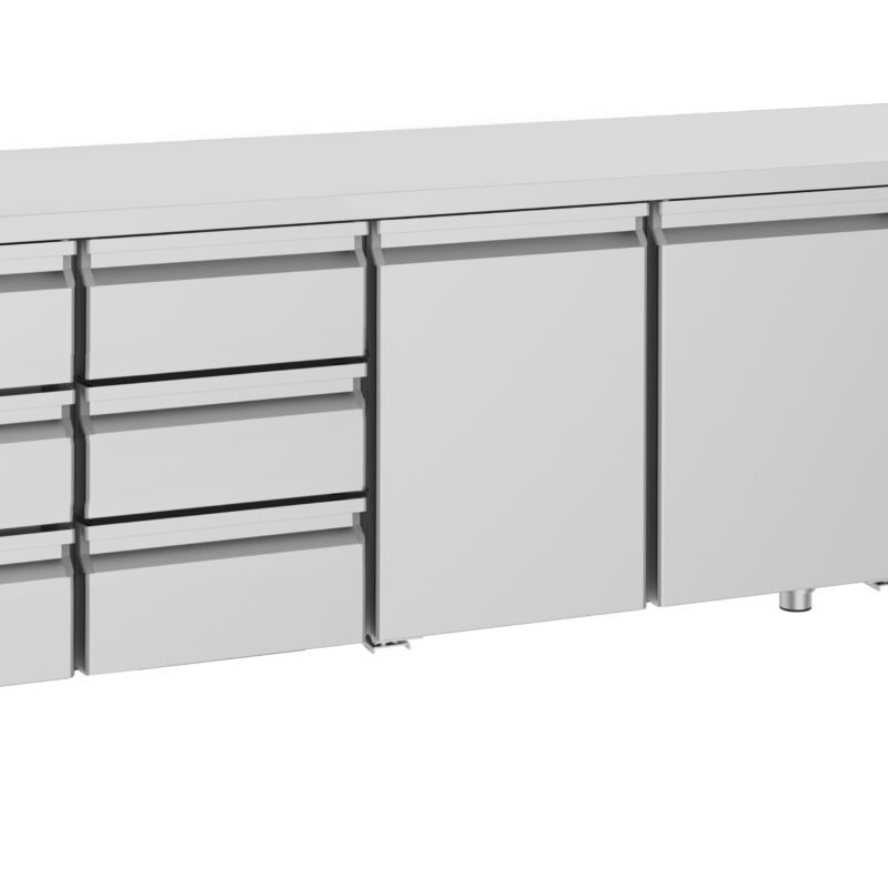 700 REFRIGERATED COUNTER 2 DOORS 6 DRAWERS ENERGY LINE