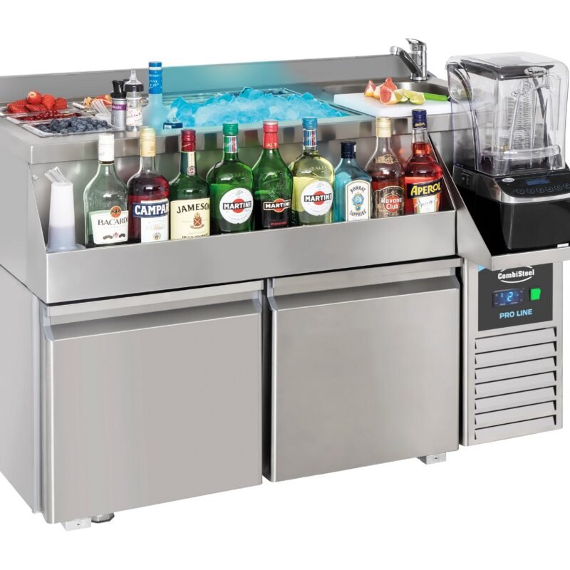 REFRIGERATED COUNTER 2 DOORS WITH COCKTAIL BAR STATION