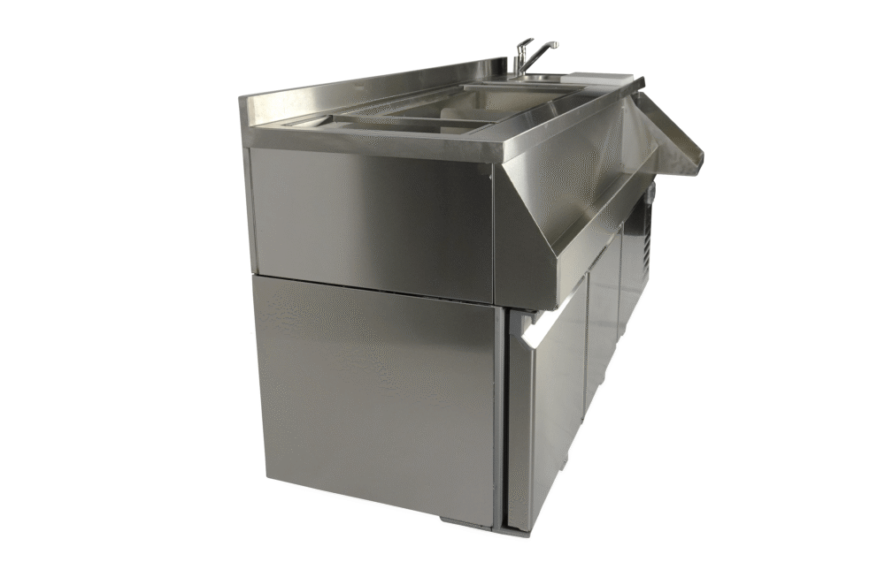REFRIGERATED COUNTER 3 DOORS WITH COCKTAIL BAR STATION