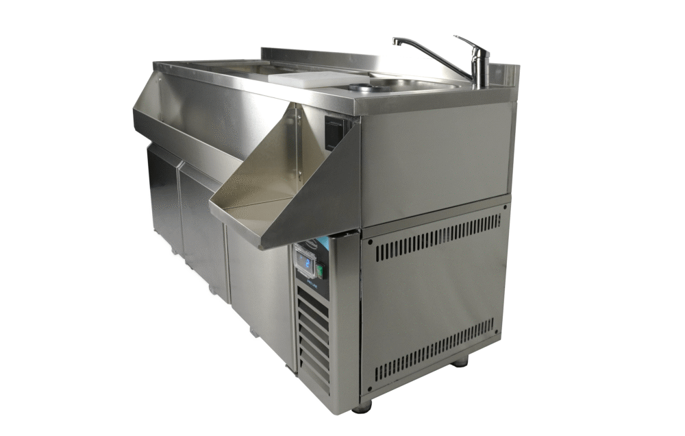 REFRIGERATED COUNTER 3 DOORS WITH COCKTAIL BAR STATION