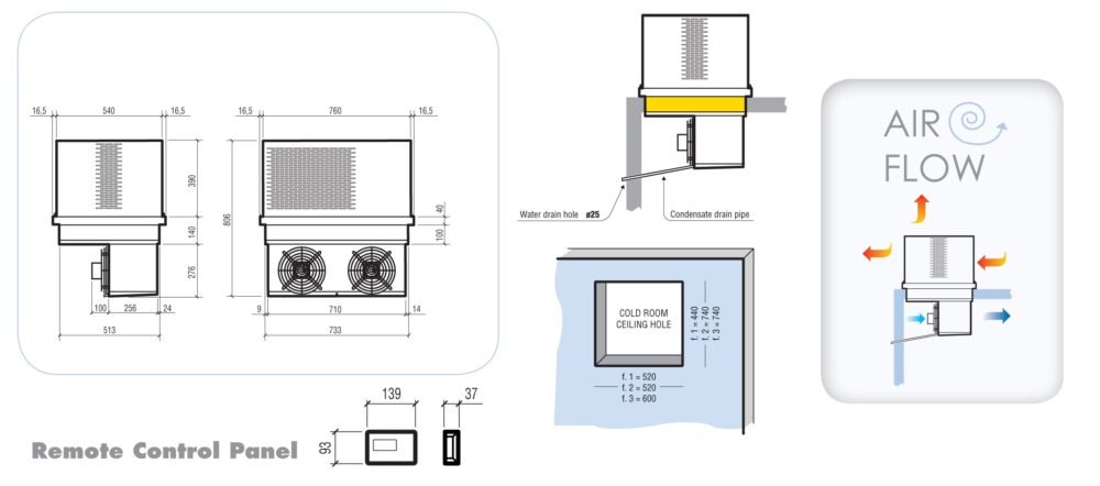 ROOF-TOP NEGATIVE MOUNTED UNIT 6,3-9,8 M3