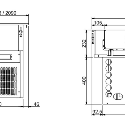 DROP-IN REFRIGERATED UNIT 2/1 - 160MM