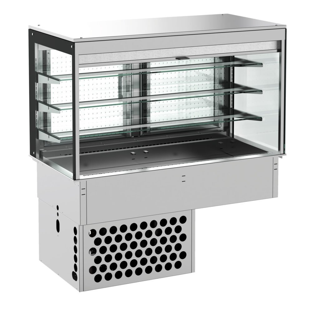 DROP-IN CUBIC REFRIGERATED DISPLAY - ROLL-UP 3/1